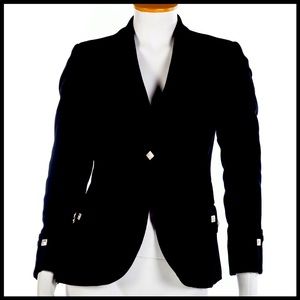 The scotch house velvet jacket with silver buttons